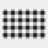 Kariertes Buffalo mit schwarzem und weißem Büffel Geschenkpapier Set (Vorderseite)