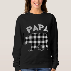 Kariertes Buffalo Papa Bären Weihnachten Sweatshirt