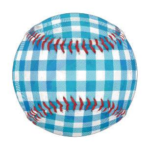 Kariertes Büffel-Karo Blau-Weiß Baseball