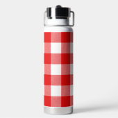 Kariertes Büffel mit rotem und weißem Büffel Trinkflasche (Hinten)