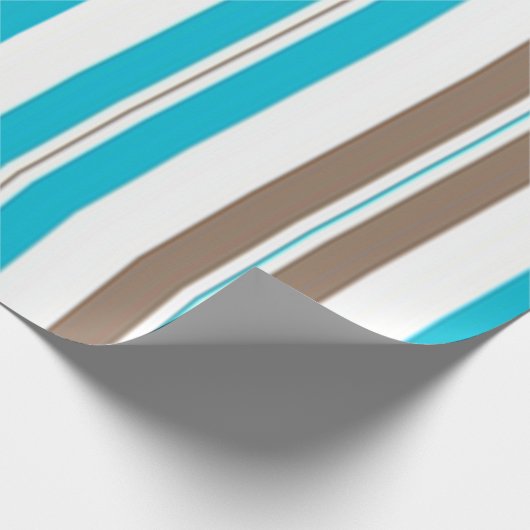 kariertes Büffel mit weißem und blauem Buffalo Geschenkpapier (Ecke)