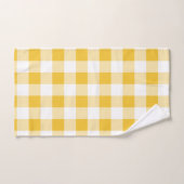 Kariertes Büffel mit weißem und gelbem Muster Hand Badhandtuch Set (Handtuch)