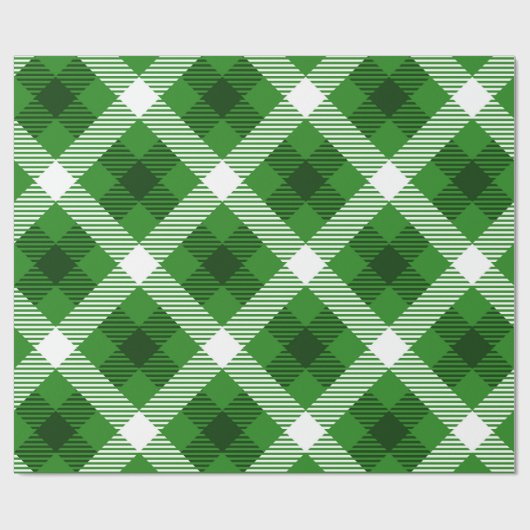 Kariertes Büffelmuster in Schwarz und Weiß Geschenkpapier (Flach)