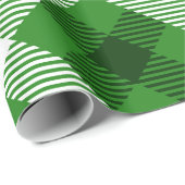 Kariertes Büffelmuster in Schwarz und Weiß Geschenkpapier (Rolleneckpunkt)