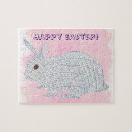 Kariertes Bunny Rabbit Happy Osterpuzzles Puzzle
