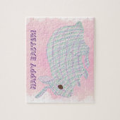 Kariertes Bunny Rabbit Happy Osterpuzzles Puzzle (Vertikal)