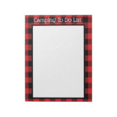 Kariertes Camping für benutzerdefinierte Liste Notizblock (Rotiert)