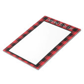 Kariertes Camping für benutzerdefinierte Liste Notizblock (angewinkelt)