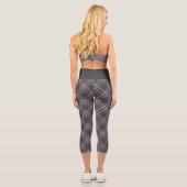 Kariertes Capris, grau und rosa Capri Leggings (Rückseite)