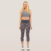 Kariertes Capris, grau und rosa Capri Leggings (Vorderseite)