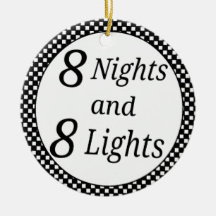 Kariertes Chanukka Keramikornament