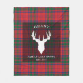 Kariertes Clan Grant Tartan Familienhaus Fleecedecke (Vorderseite)