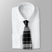 Kariertes Classic Black, White und Gray Tartan Krawatte (Gebunden)