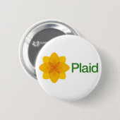 Kariertes Cymru Knopf-Abzeichen Button (Vorne & Hinten)