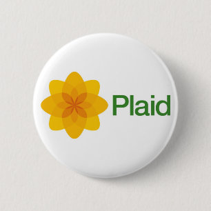 Kariertes Cymru Knopf-Abzeichen Button