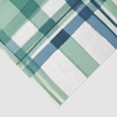 Kariertes Dekoupage-Papier, grün, blau und weiß Seidenpapier (Detail)