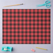 Kariertes Dekoupage Tissue Paper von Red Black Buf Seidenpapier (Basteln)