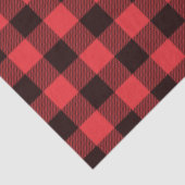 Kariertes Dekoupage Tissue Paper von Red Black Buf Seidenpapier (Ausschnitt)