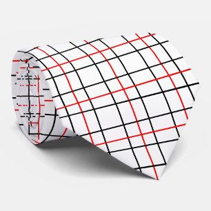 Kariertes Design der roten schwarzen Gitterlinien Krawatte