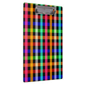 Kariertes Design von Black Multicolored Gingham Klemmbrett (Rechts)