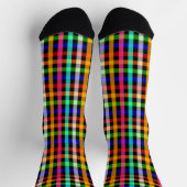 Kariertes Design von Black Multicolored Gingham Socken (Oben)