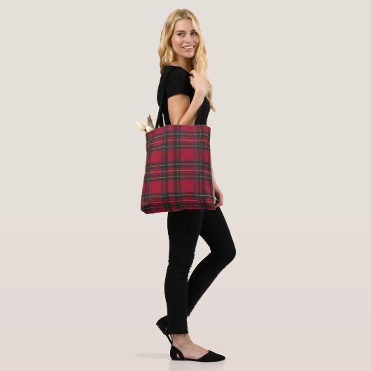 Kariertes Design von Red Tartan Tasche (Am Model)