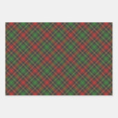 Kariertes Diagonalmuster aus Rot-Tartan Geschenkpapier Set (Vorderseite 2)