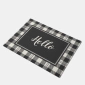 Kariertes Doormat-Design von Hello Buffalo Fußmatte (Schrägansicht)