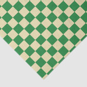 Kariertes dunkelgrünes und beige seidenpapier (Ausschnitt)