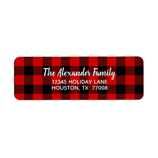 Kariertes, einfaches Skript in Black Red Buffalo (Vorne)