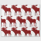 Kariertes Elch-Verpackungs-Papier Geschenkpapier (Flach)