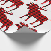 Kariertes Elch-Verpackungs-Papier Geschenkpapier (Ecke)