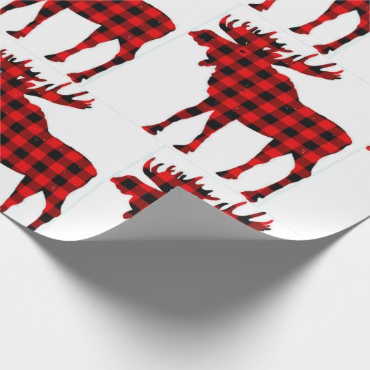 Kariertes Elch-Verpackungs-Papier Geschenkpapier (Ecke)