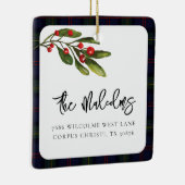 Kariertes elegantes Rustikales Classic Tartan Foto Keramikornament (Rechts)