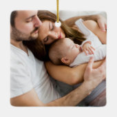 Kariertes elegantes Rustikales Classic Tartan Foto Keramikornament (Rückseite)