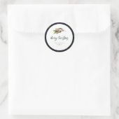 Kariertes Elegantes Rustikales Classic Tartan Runder Aufkleber (Tasche)