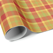 Kariertes Erntegold Geschenkpapier (Rolleneckpunkt)