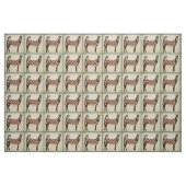Kariertes Esel-u. Eulen-Gewebe Stoff (Fat Quarter (45,7 x 55,9 cm))