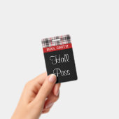 Kariertes Fabric HALL Pass Ausweis (Handheld)