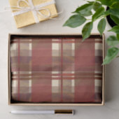 Kariertes Fall-Rot Madras Seidenpapier (Geschenk)
