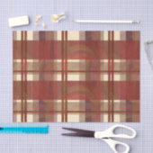 Kariertes Fall-Rot Madras Seidenpapier (Handwerk)