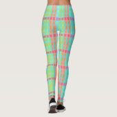 Kariertes farbiges Licht Leggings (Rückseite)
