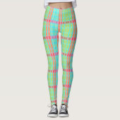 Kariertes farbiges Licht Leggings (Vorderseite)