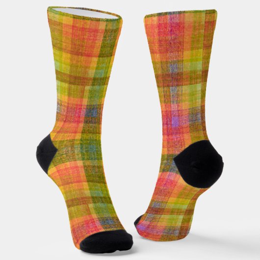 Kariertes Farbmuster für einen belebten Stift Socken (Gewinkelt)
