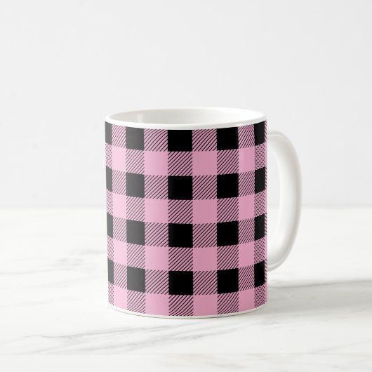 Kariertes Farbmuster Kaffeetasse (VorderseiteRechts)