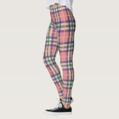 Kariertes Federmuster Leggings (Links)