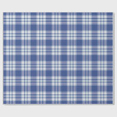 Kariertes, festes, stylisches, helles Blau und Wei Geschenkpapier (Flach)