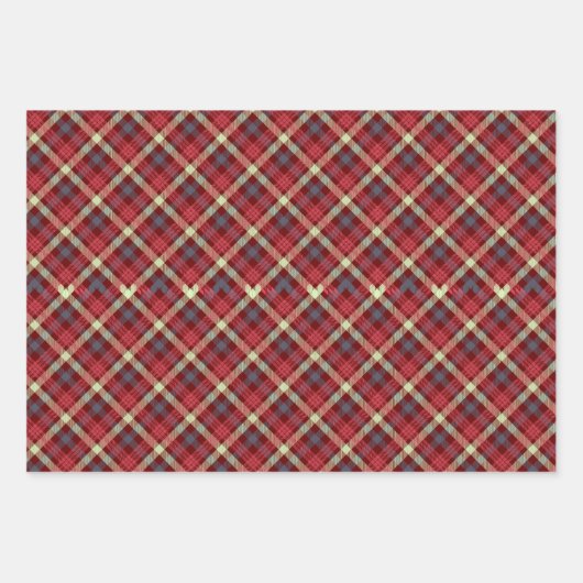 Kariertes, festes, stylisches Multi-Dunkel-Farbmus Geschenkpapier Set (Vorderseite 2)