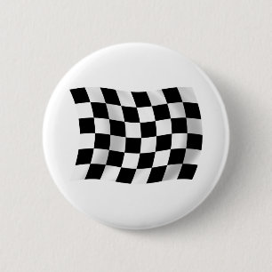 Kariertes Flagge-Symbol Button