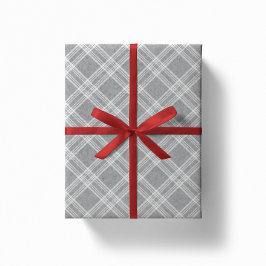 Kariertes Flanellpapier - Schneeflocke Geschenkpapier Set